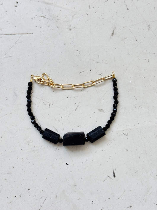 bransoletki z kamieni naturalnych Bransoletka damska Turmalin i onyks