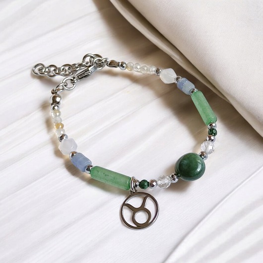 bransoletki z kamieni naturalnych BYK - zodiac collection - PREMIUM - nowa wersja - SILVER