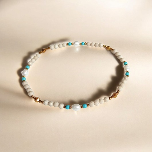 bransoletki z kamieni naturalnych NA KOSTKĘ : perły, kamień rzeczny, magnezyt, hematyt