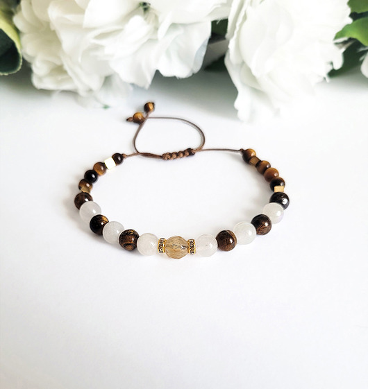 bransoletki z kamieni naturalnych Obfitość i miłość- Queen of light z Cytrynem