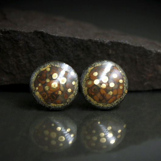 kolczyki ceramiczne Nebula 11mm /stal chirurgiczna/