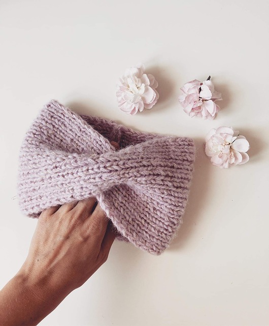 Opaska z wełny merino i jedwabiu Sylwia Grzelczyk Knitwear
