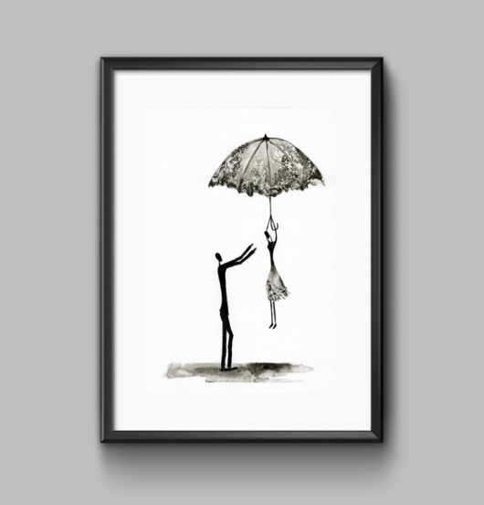 Grafika A4 wykonana ręcznie. Krystyna Siwek Art