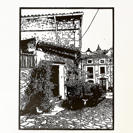 grafiki i ilustracje Linoryt "Dom z Valldemossy" (Majorka)