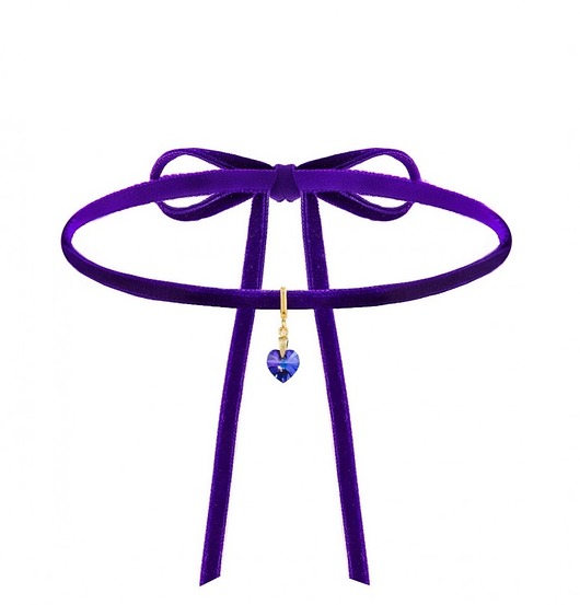 AKSAMITNY CHOKER Z KRYSZTAŁEM SWAROVSKI® SREBRo Coccola JEWELLERY