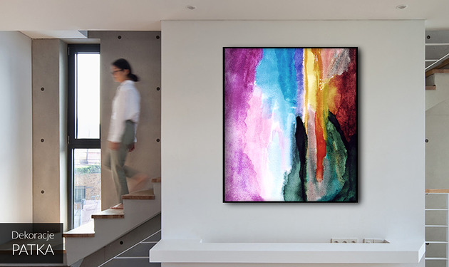 Abstrakcja - Dekoracja ścienna 70x80 cm wys. Dekoracje PATKA Patrycja Kita