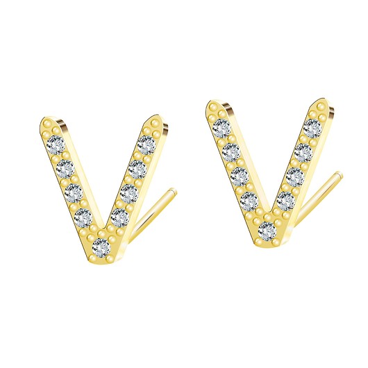 Złote kolczyki (V)enamoured VENA Jewellery
