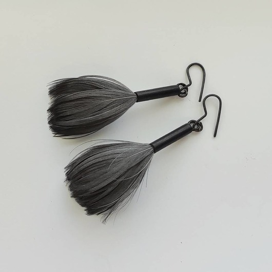 kolczyki z piórami PIÓRKO kolczyki