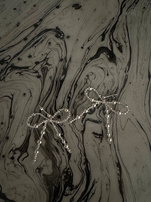 kolczyki srebrne Kolczyki srebrne Kokardki Tęsknota