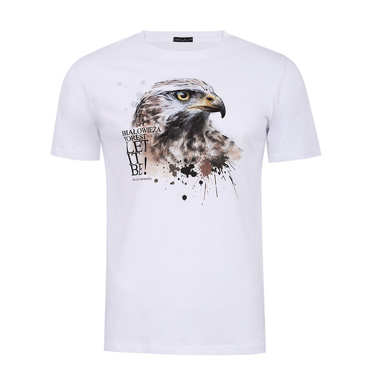 t-shirty męskie T-shirt "BIAŁOWIEŻA FOREST" jastrząb