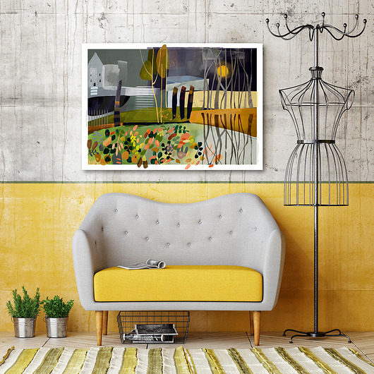 obrazy Obraz na płótnie  PEJZAŻ ABSTRAKCJA 120x80cm