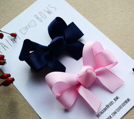 FairyBows Spinka do włosów  kokardki 2 sztuki FairyBows
