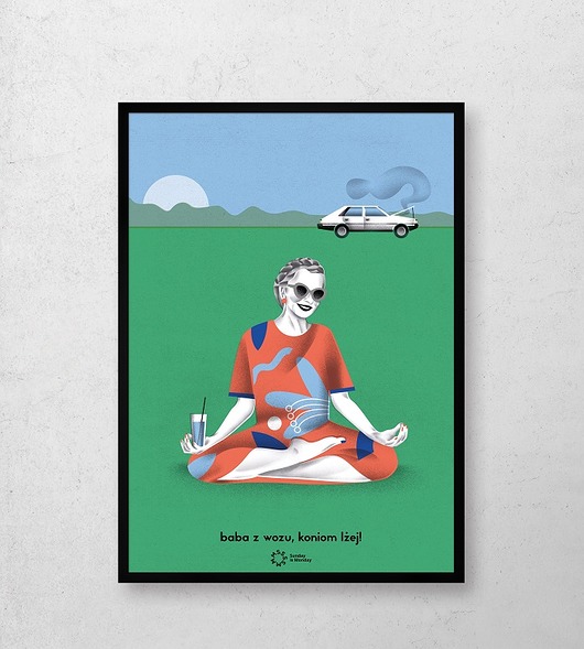 plakaty Baba z wozu, koniom lżej! PLAKAT JOGA