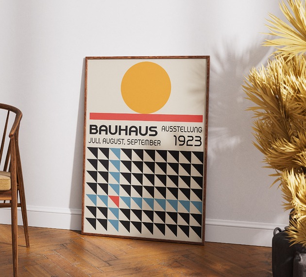 plakaty Minimalistyczny plakat - Bauhaus #9 - Do salonu, sypialni, biura