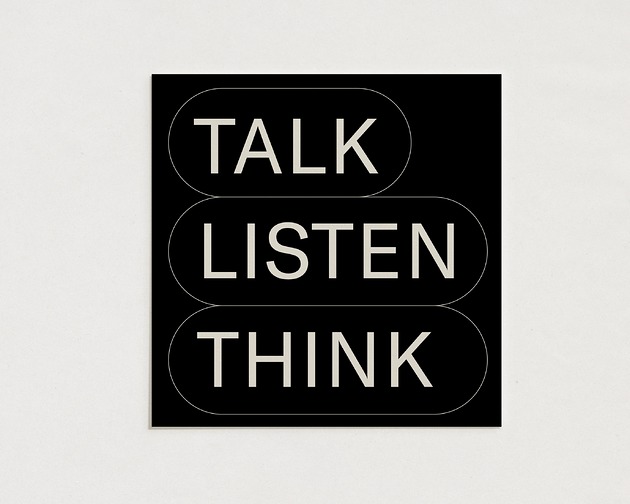 plakaty Talk, listen, think / Oryginalna grafika / poster print / plakat