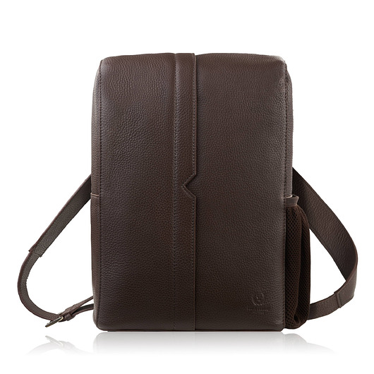 plecaki Plecak skórzany brązowy miejski do pracy premium kompaktowy Paolo Peruzzi T-1