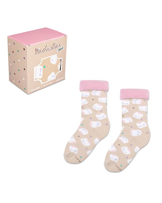 rajstopy i skarpetki dla dziewczynki Kolorowe skarpetki frotte dla dzieci w pudelku - MARSHMALLOWS