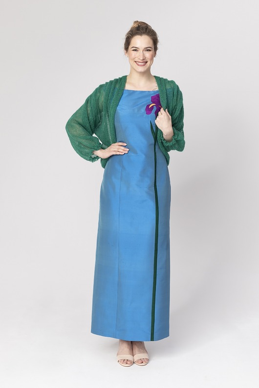 swetry damskie  Lekki kardigan wełniany damski Klara - Szmaragdowy