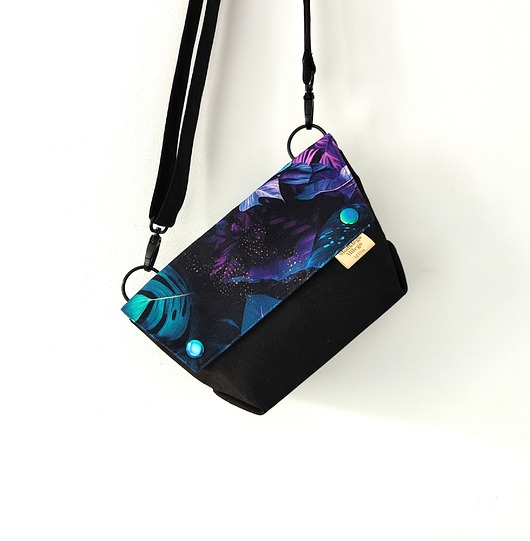 torby na ramię Mini Torebka L E A Neon Leaves - mała torebka welur/nubuk