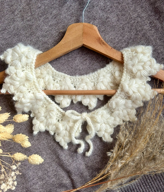 ubrania różne Kołnierzyk na szydełku