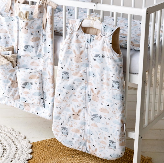 śpiwory i rożki niemowlęce Śpiworek Letni 0.5 TOG Podwójny Zamek Muślin Bawełna XS LEA od BabyU