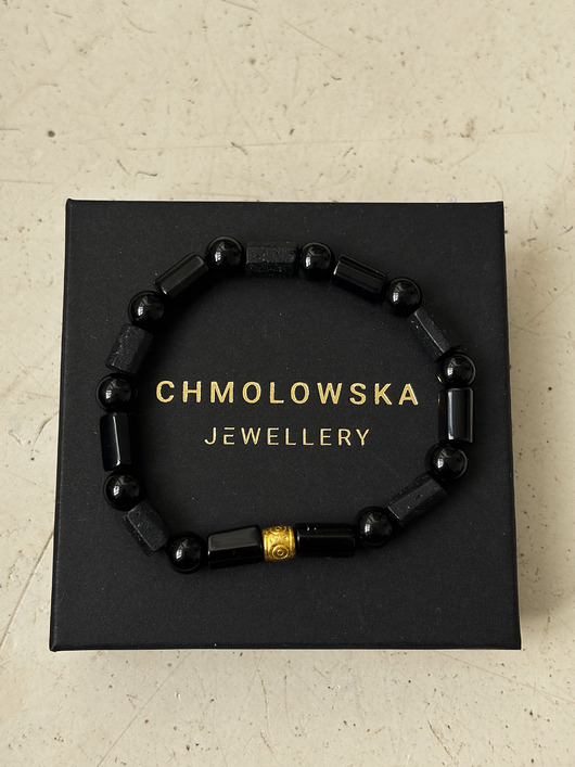biżuteria męska Bransoletka męska Onyks i Turmalin