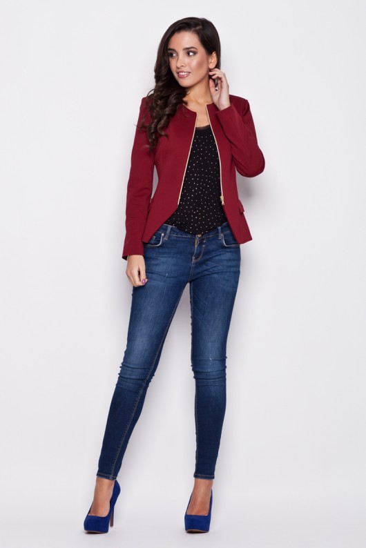 Żakiet K072 Bordo Lenitif