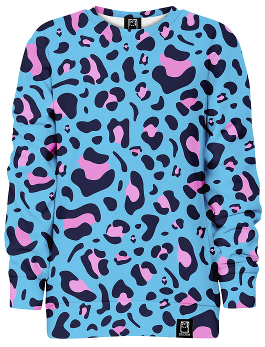 bluzy dla chłopców Bluza bez kaptura Chłopiec DR.CROW Leopard Blue