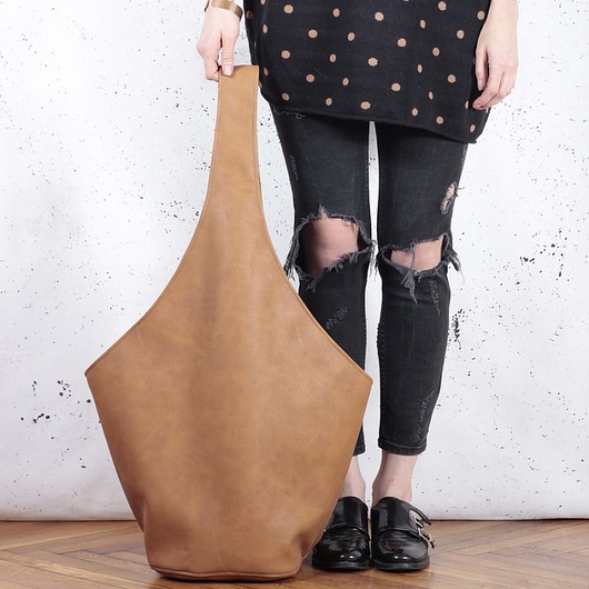 Short Boogi Bag rudy / torebka hobo / boho hairoo