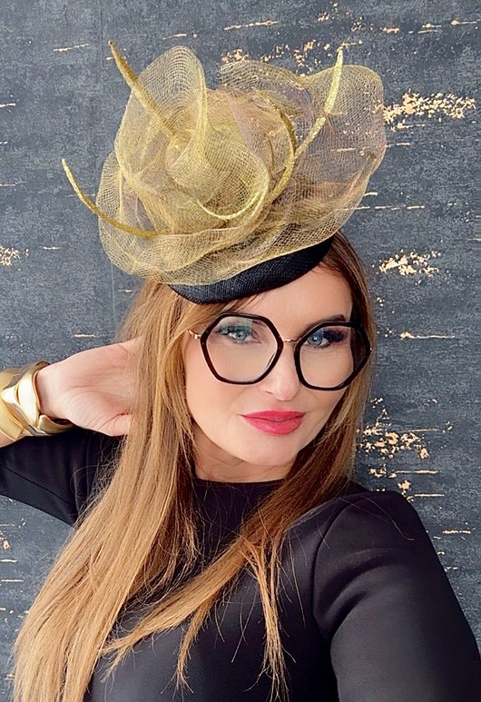 fascynatory Fascynator toczek ROSE CZARNY ZŁOTY / inne kolory