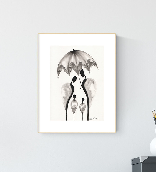 grafika 21X30 cm wykonana ręcznie MiniMalArt