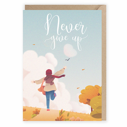 Kartka okolicznościowa Never Give Up Cardie
