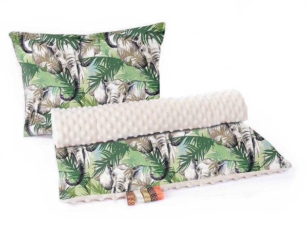 kocyki, kołderki, pościel dla dzieci Komplet Kocyk Minky 75x100cm z poduszką  n023