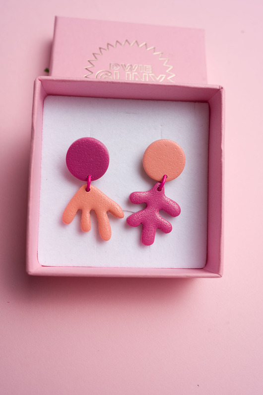 kolczyki z masy plastycznej Sztyfty Matisse mini