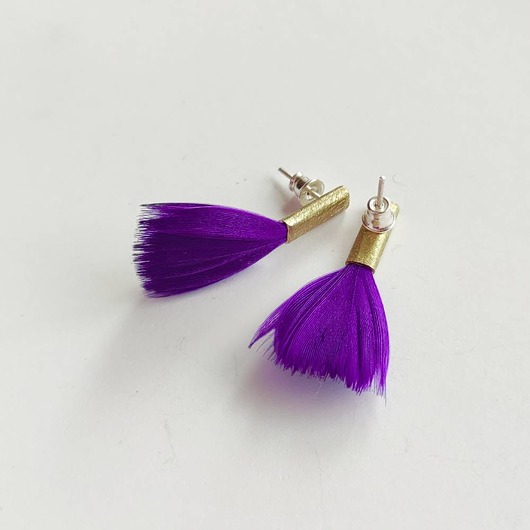 kolczyki z piórami PIÓRKO kolczyki