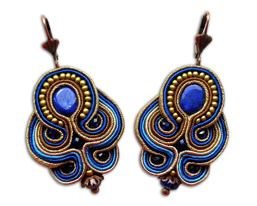 kolczyki soutache Sutaszowe kolczyki SAPHIR