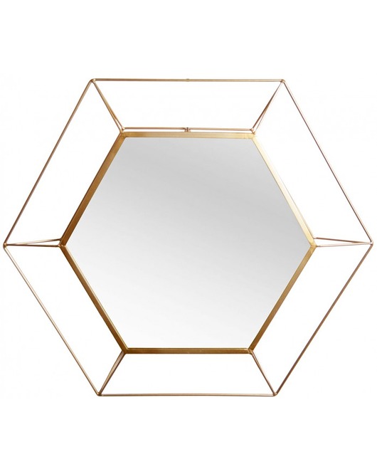 Lustro w Złotej Ramie Honeycomb MIA home