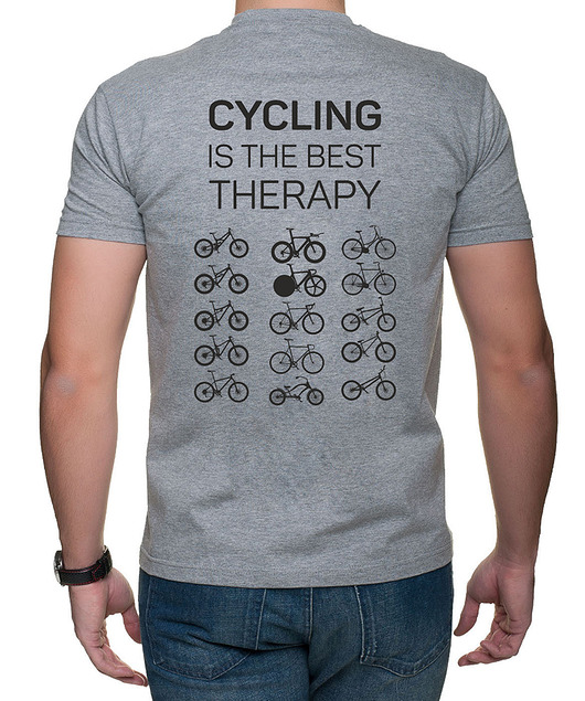 t-shirty męskie Koszulka T-SHIRT. Cycling is the best therapy