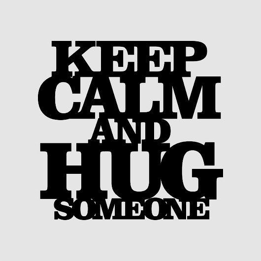 Napis na Ścianę 3D KEEP CALM AND HUG SOMEONE LOVINA PRINTS