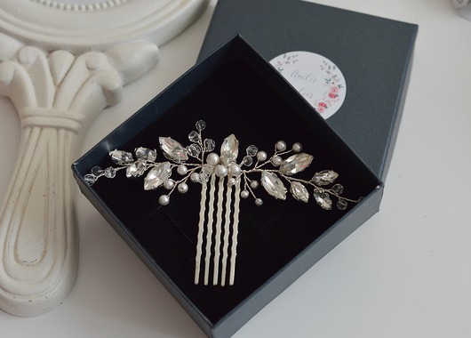 Grzebyk Chloe srebrny Anelis Atelier