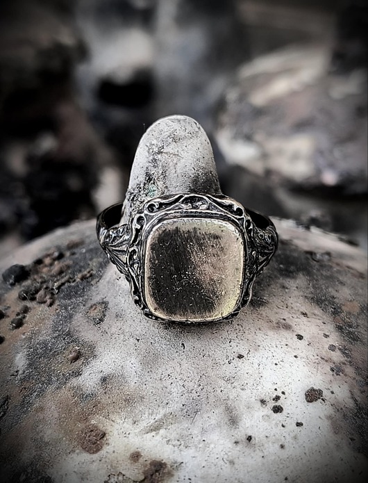 pierścionki srebrne Sygnet Mirror, pierścionek ze srebra próby 925