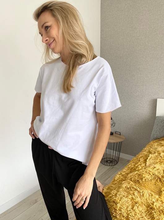 Koszulka do spania z bawełny do piżamy MIX&MATCH HisOutfit