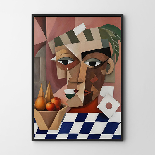 plakaty Plakat Portret mężczyzny kubizm impresjonizm a la Picasso