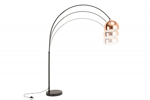 Lampa stojąca Bow różowe złoto metal 170-210cm Home Design