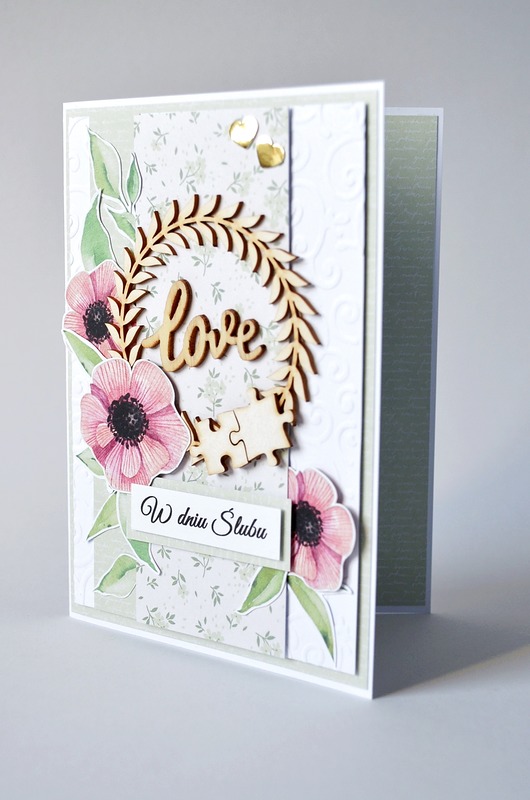 kartki scrapbooking Kartka Ślubna : W dniu Ślubu