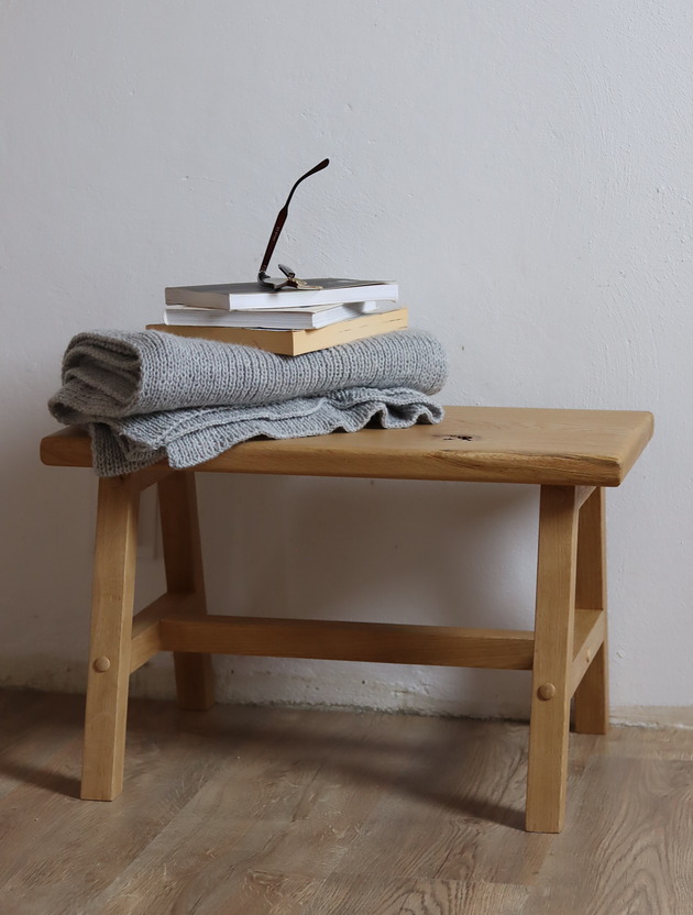 stoliki kawowe Stolik / konsolka / ryczka dąb , klasyk