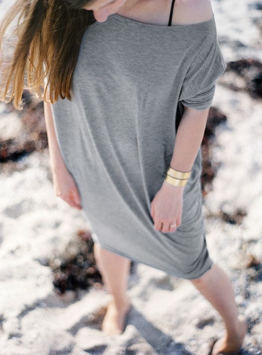 Sukienka Oversized Soft Jasny szary patkas