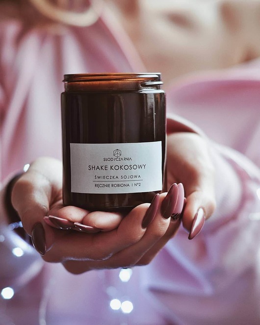 Świeczka sojowa 180 ml N2 Shake kokoswy Słodyczarnia