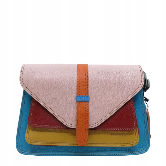 torby na ramię Torebka damska klasyczna elegancka skórzana na ramię pasek OLIVKA