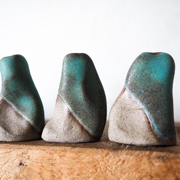 wazony Mały wazon turkusowo-szary